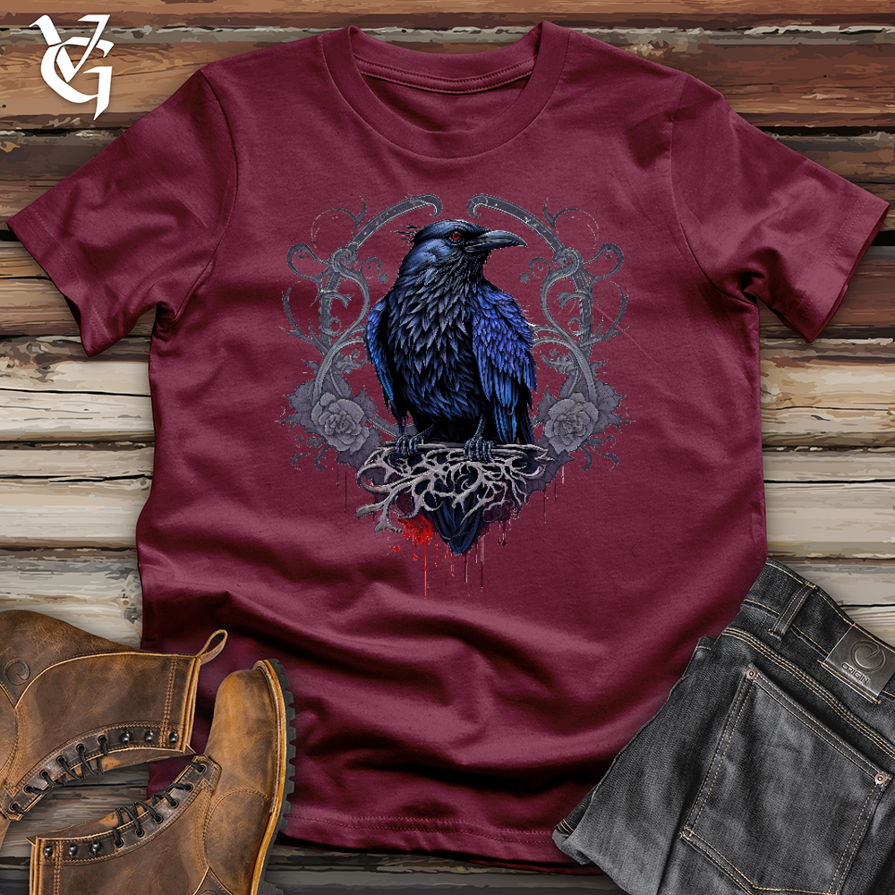 Viking Goods Odins Raven Softstyle Tee Maroon / L