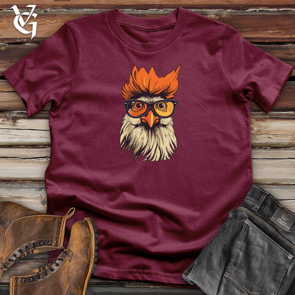 Viking Goods Orange Hair Hipster Chicken Softstyle Tee Maroon / L