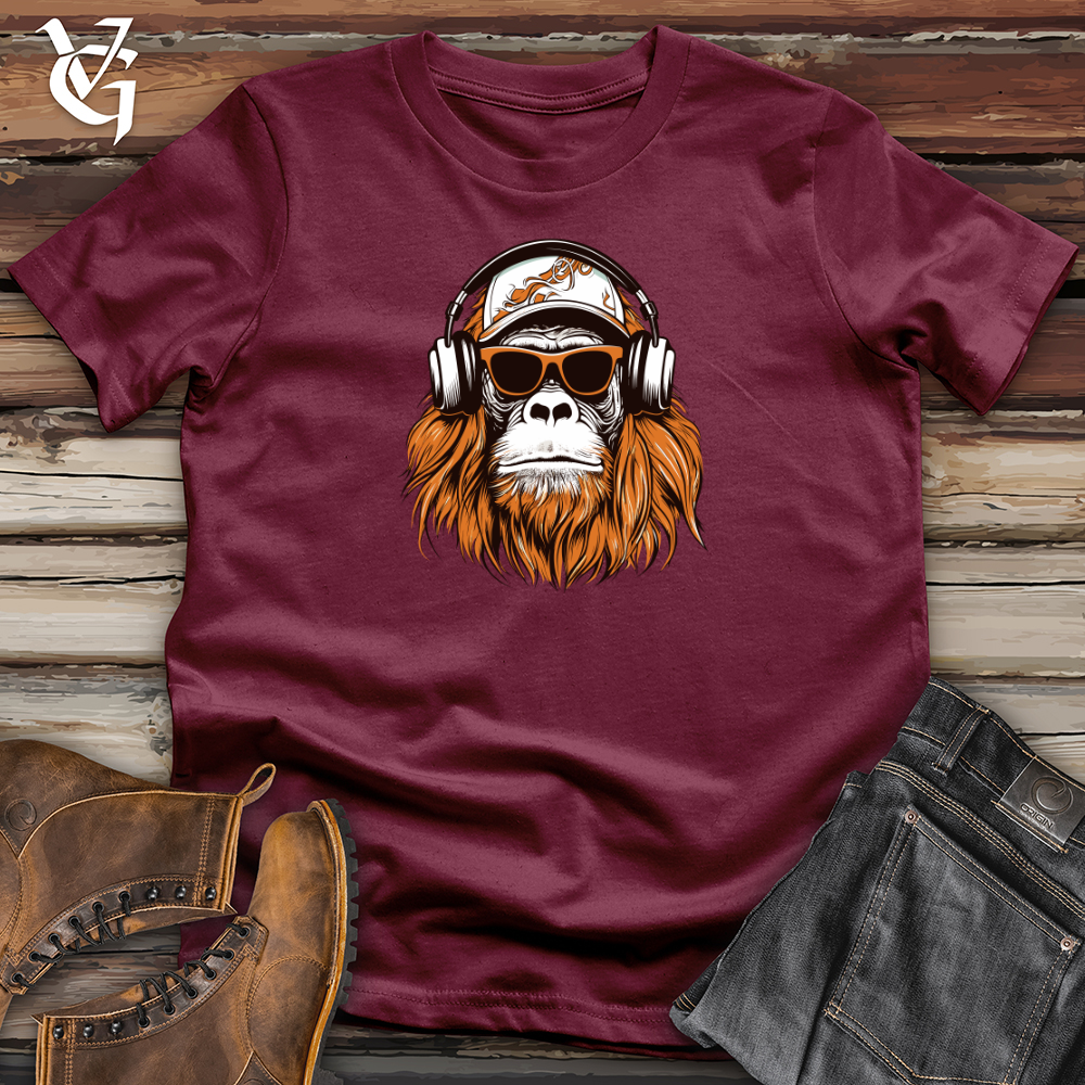 Viking Goods Orangutan Jungle Jam Headphone Vibes Softstyle Tee Maroon / L