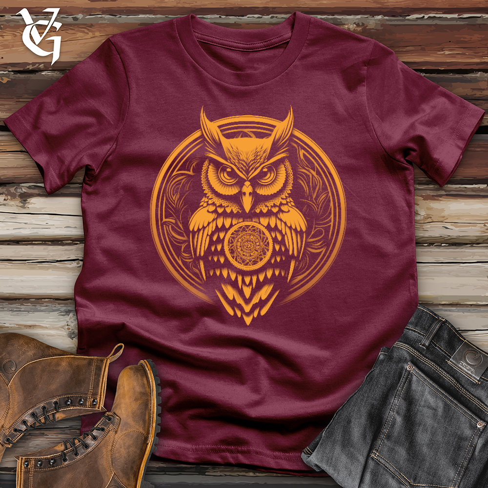Viking Goods Ornate Owl Softstyle Tee Maroon / L