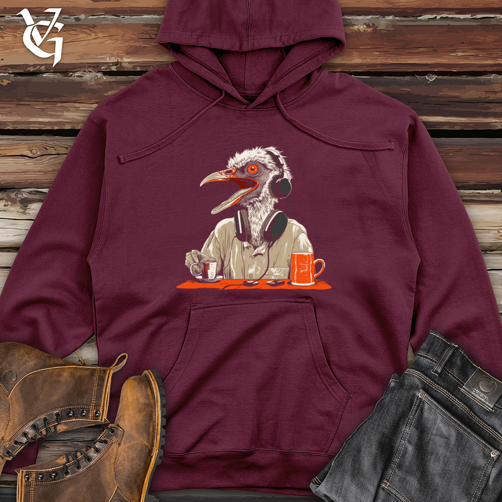 Viking Goods Ostrich Beats Chill Midweight Hooded Sweatshirt Maroon / L