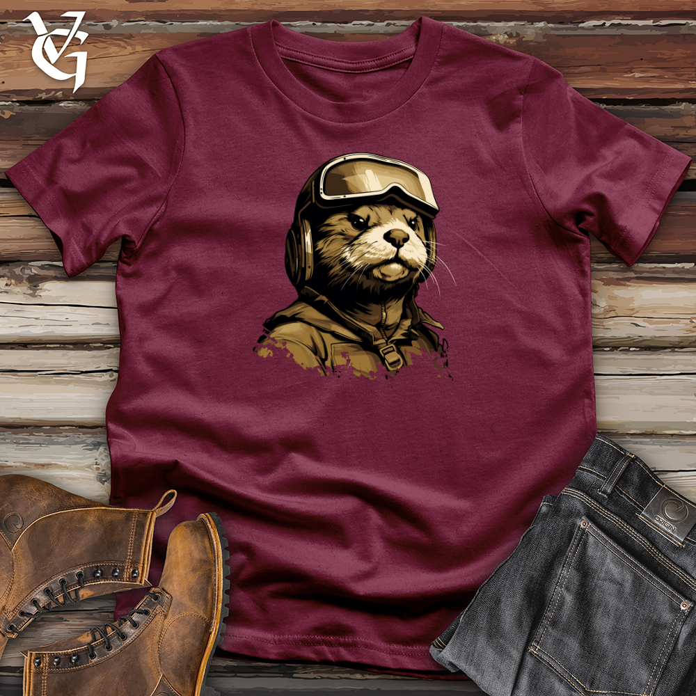 Viking Goods Otter Army Helmeted Prowess Softstyle Tee Maroon / L