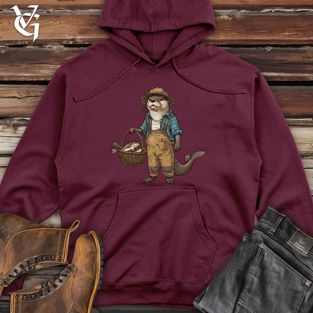 Viking Goods Otter Fisherman's Catch Midweight Hooded Sweatshirt Maroon / L