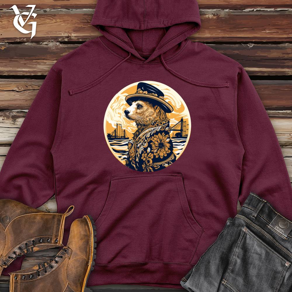 Viking Goods Otter Nautical Elegance Midweight Hooded Sweatshirt Maroon / L