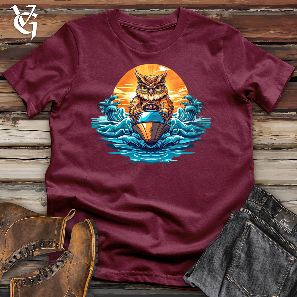 Viking Goods Owl Boating Softstyle Tee Maroon / L