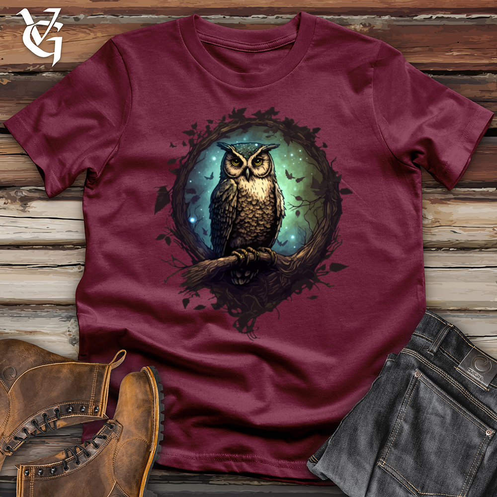 Viking Goods Owl Cosmic Dust Softstyle Tee Maroon / L