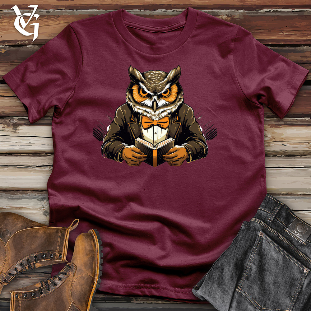 Viking Goods Owl Librarian Official Cotton Tee Maroon / L