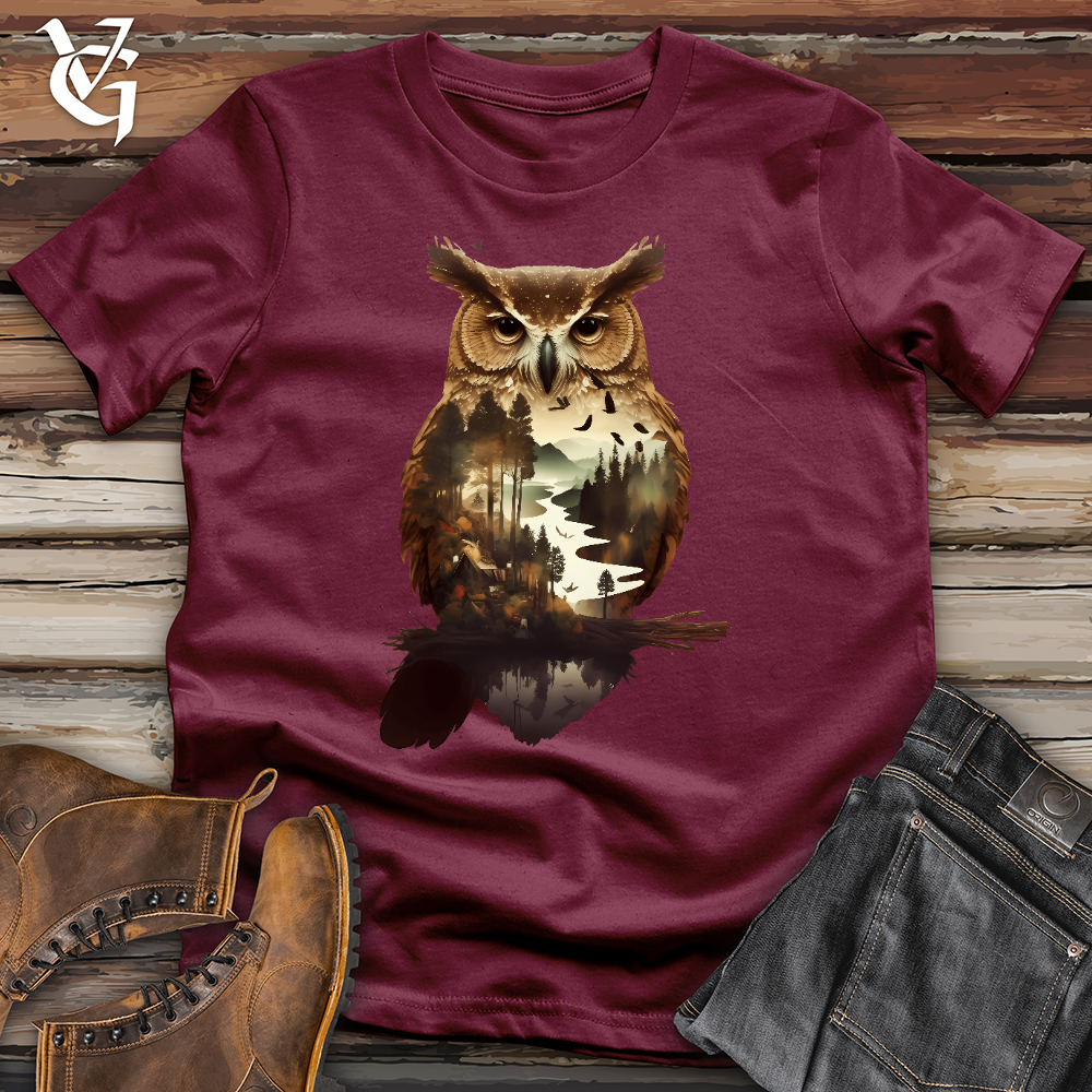 Viking Goods Owl of the River Softstyle Tee Maroon / L