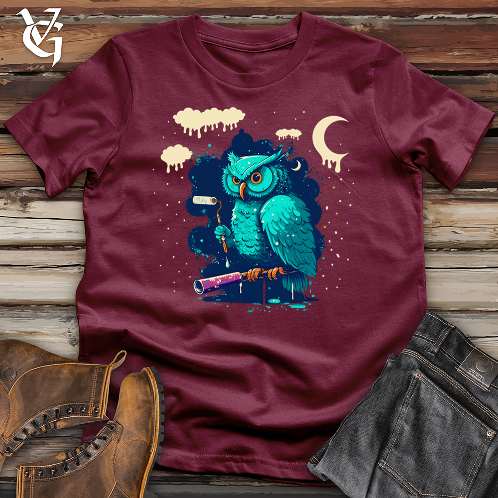 Viking Goods Owl Painter Softstyle Tee Maroon / L