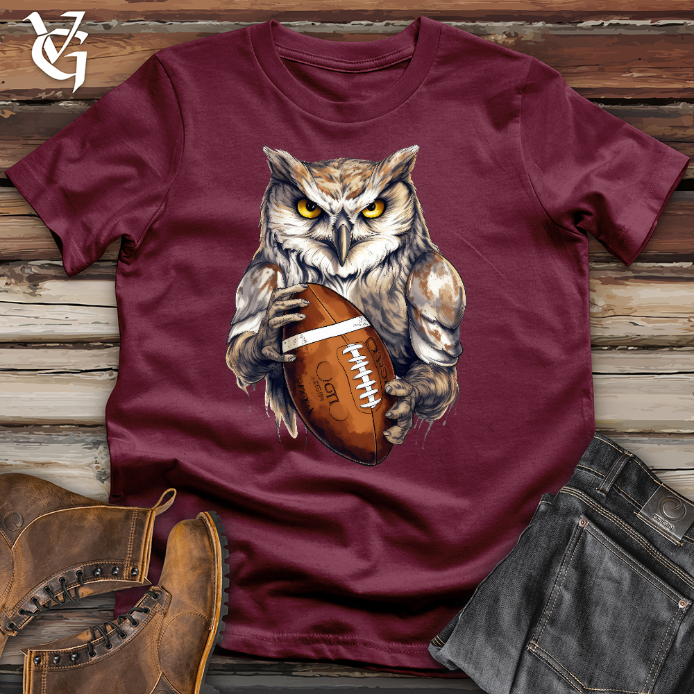 Viking Goods Owl Quarterback Cotton Tee Maroon / L