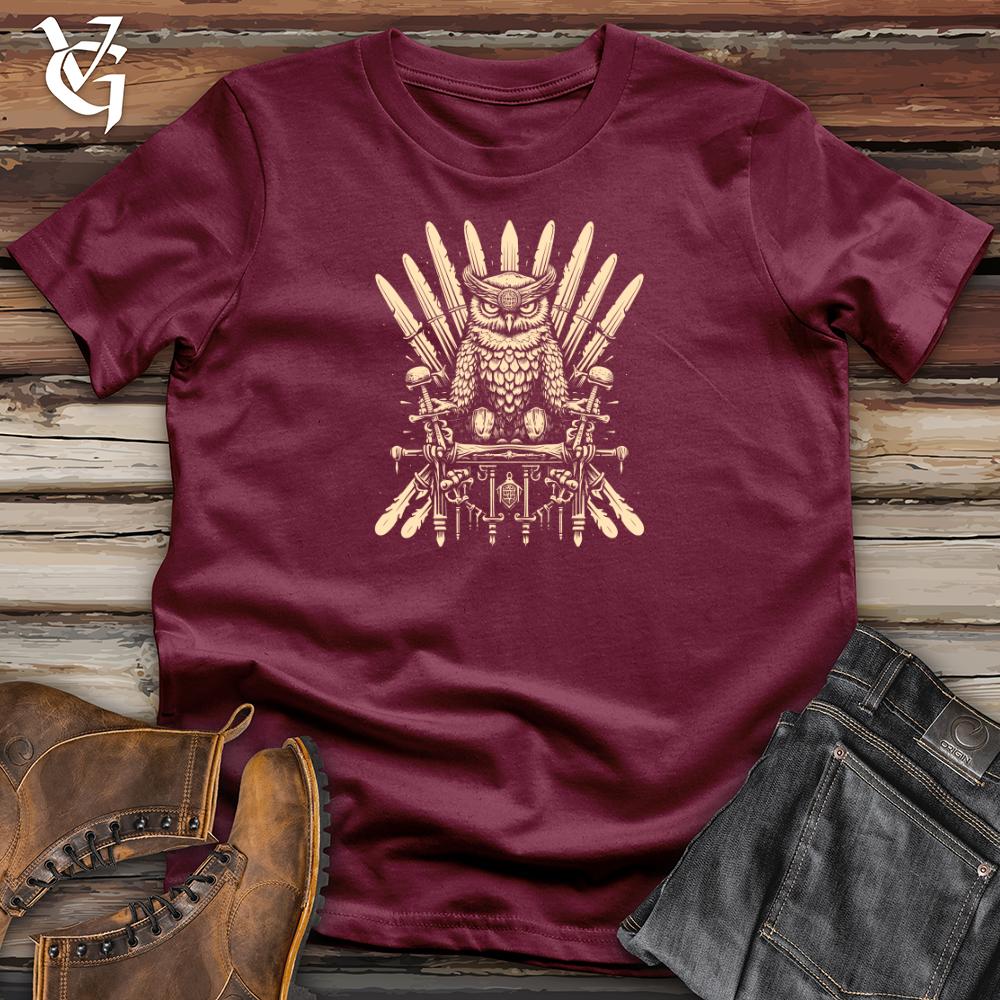 Viking Goods Owl Throne Sovereignty Softstyle Tee Maroon / L