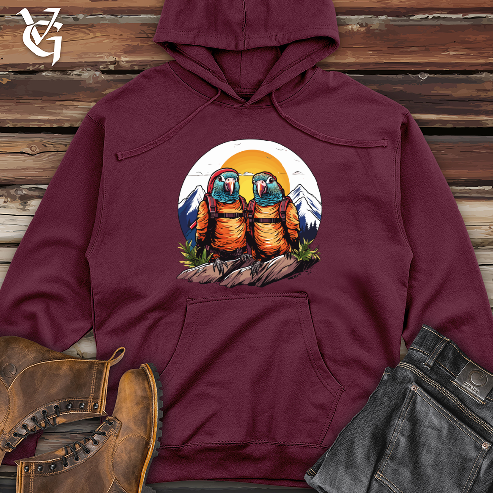 Viking Goods Parrot Hikers Adventure Midweight Hooded Sweatshirt Maroon / L