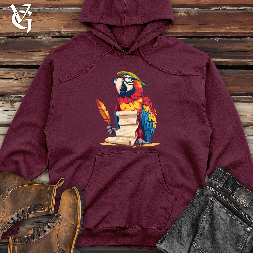 Viking Goods Parrot Quill Scribe Midweight Hooded Sweatshirt Maroon / L
