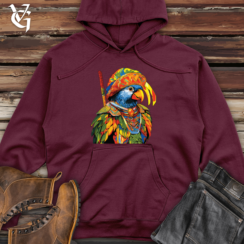 Viking Goods Parrot Warrior Splendor Midweight Hooded Sweatshirt Maroon / L