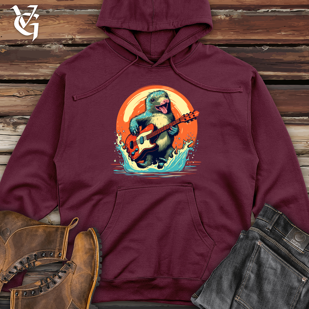 Viking Goods Platypus Aquatic Guitar Midweight Hooded Sweatshirt Maroon / L