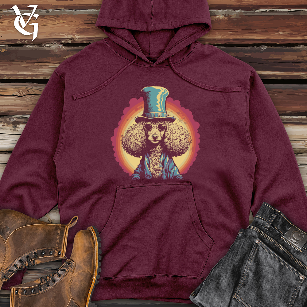 Viking Goods Poodle Funky Vibes Midweight Hooded Sweatshirt Maroon / L