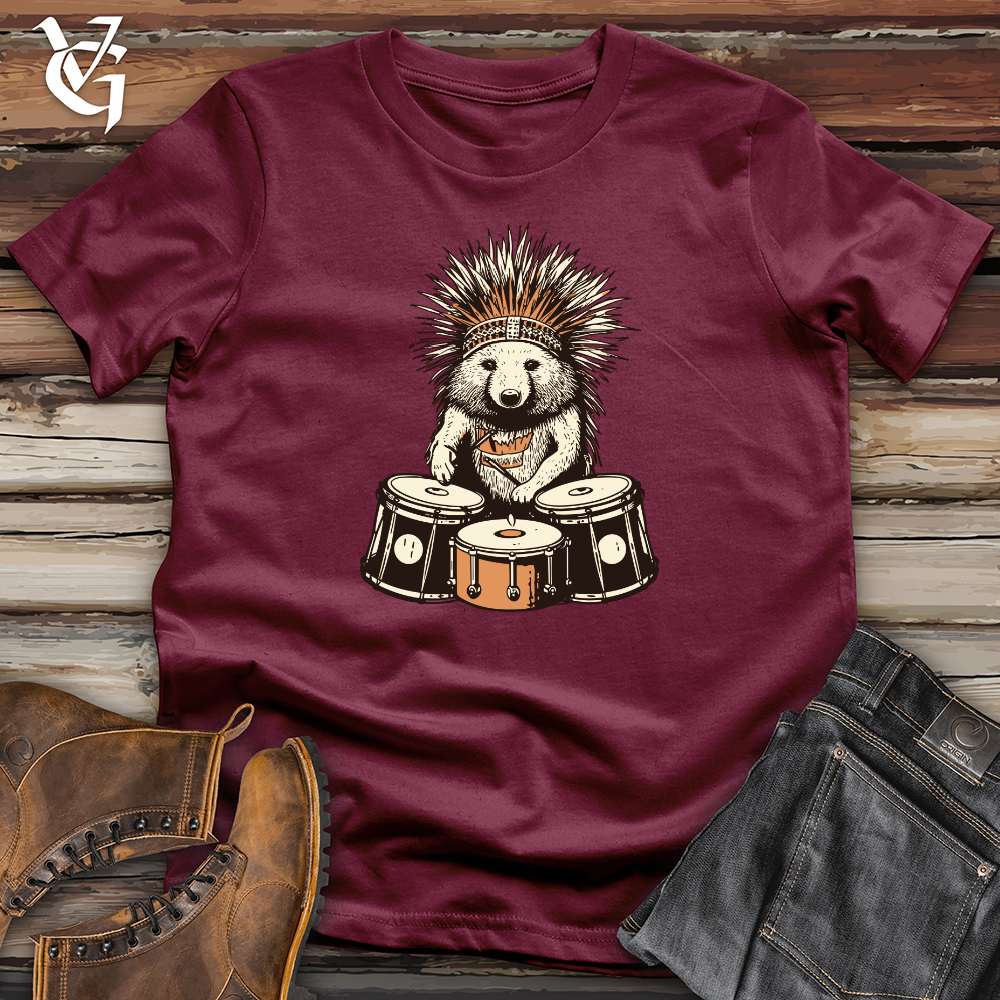 Viking Goods Porcupine Drum Beat Softstyle Tee Maroon / L