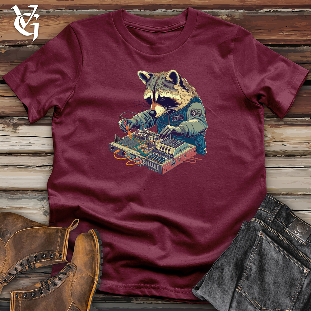 Viking Goods Raccoon Sound Engineer Softstyle Tee Maroon / L