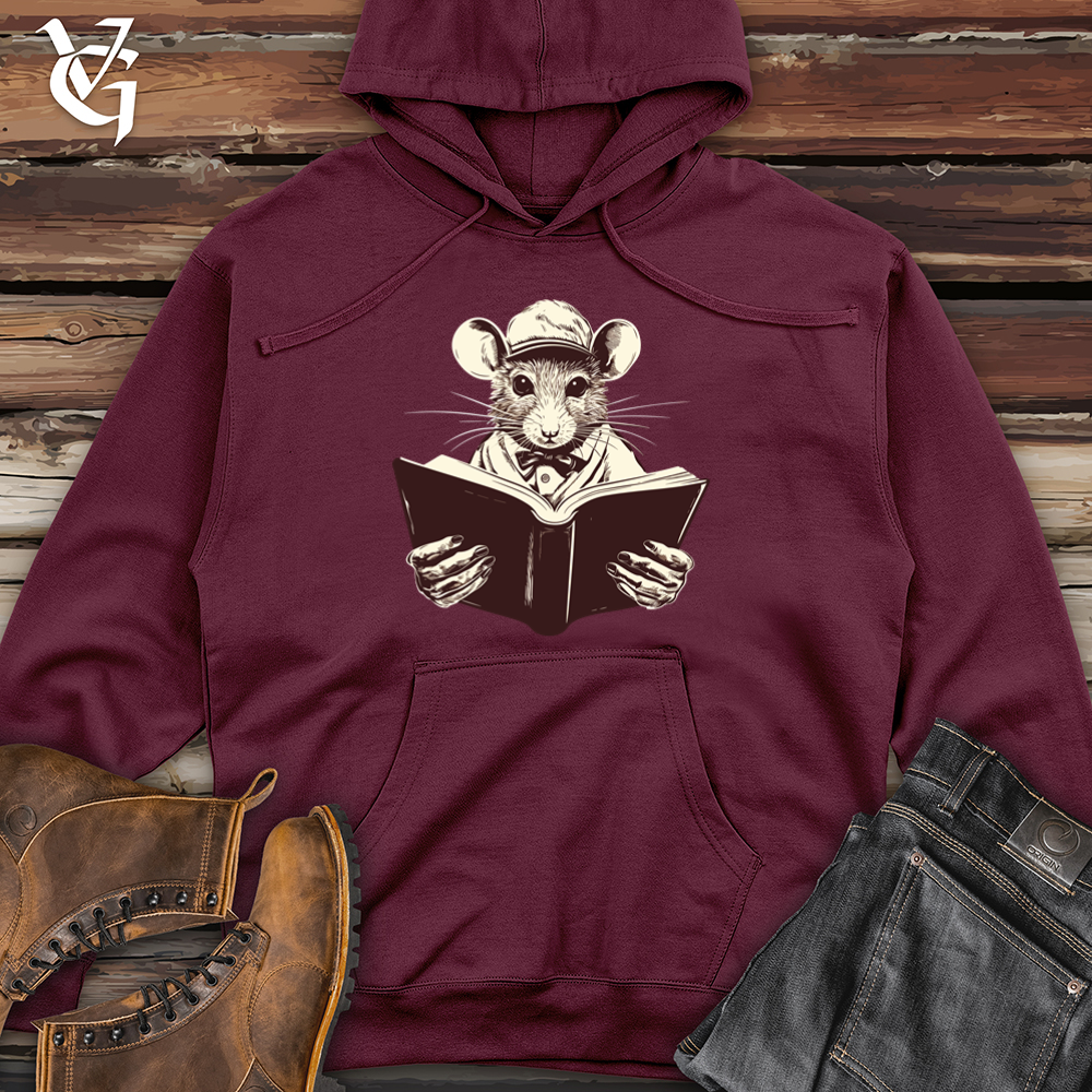 Viking Goods Rat Book Quest Midweight Hooded Sweatshirt Maroon / L