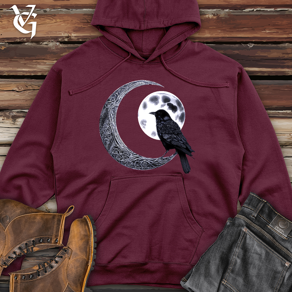 Viking Goods Raven & Moon Negotiations Midweight Hooded Sweatshirt Maroon / L