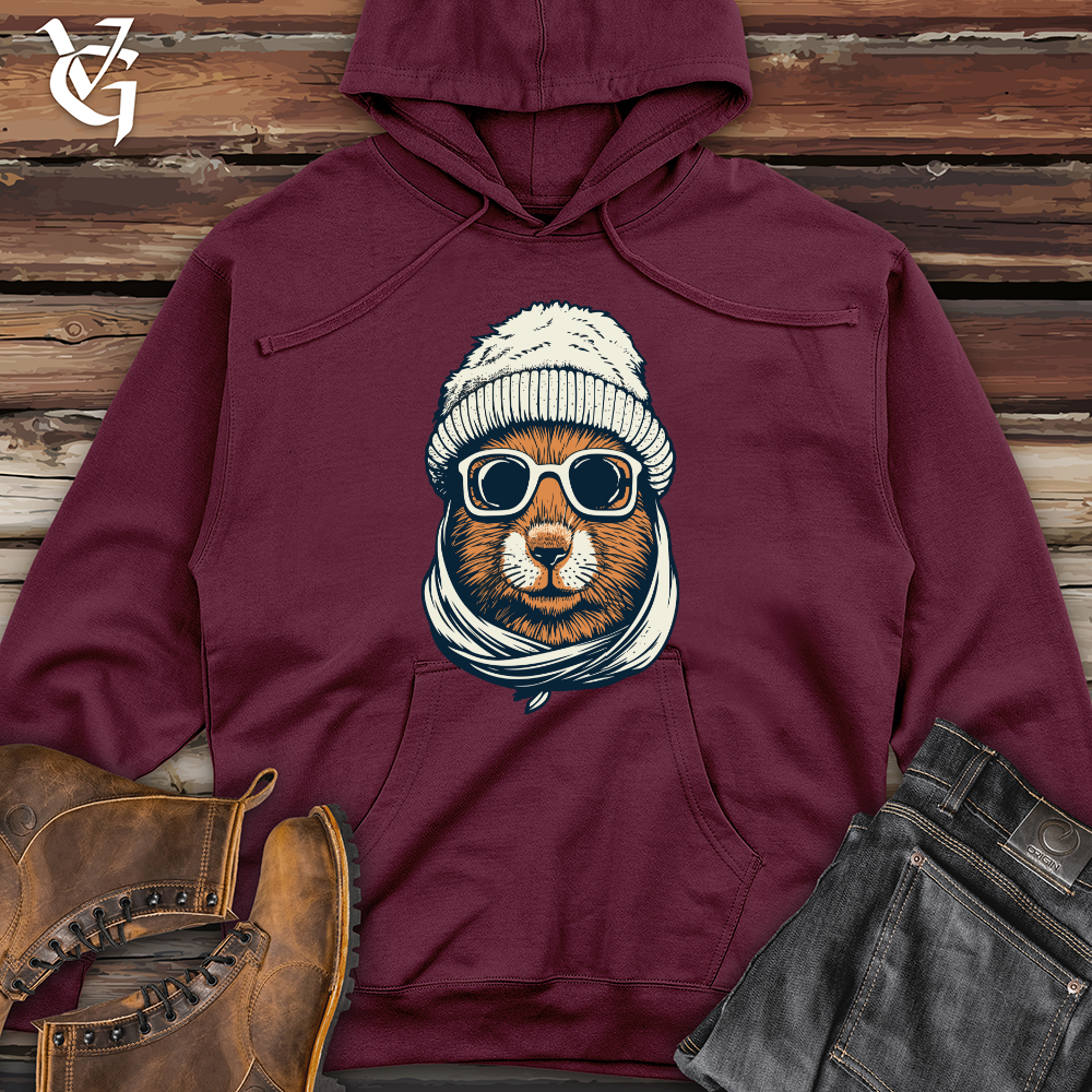 Viking Goods Retro Acorn Cap Midweight Hooded Sweatshirt Maroon / L