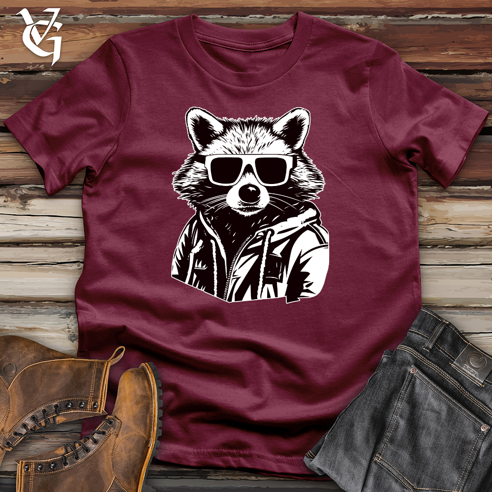 Viking Goods Retro Bandit Raccoon Softstyle Tee Maroon / L