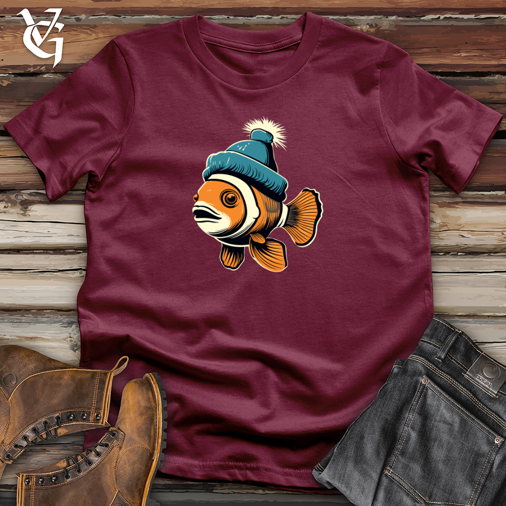 Viking Goods Retro Beanie Clownfish 01 Softstyle Tee Maroon / L