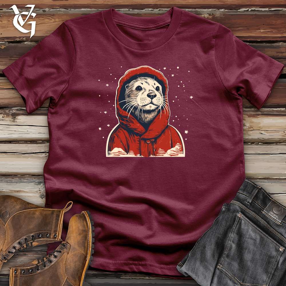Viking Goods Retro Cozy Otter Softstyle Tee Maroon / L