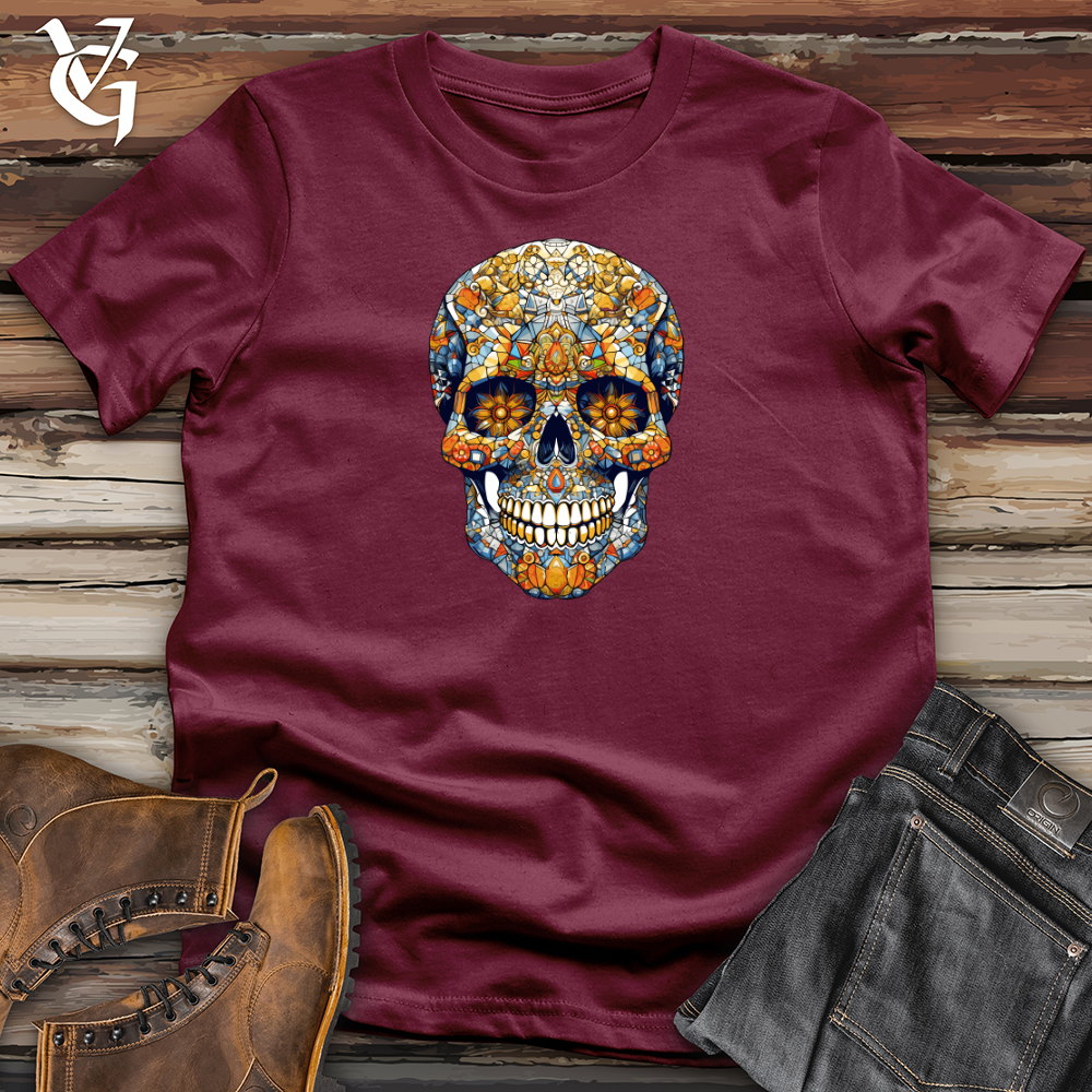 Viking Goods Retro Mosaic Skull Softstyle Tee Maroon / L