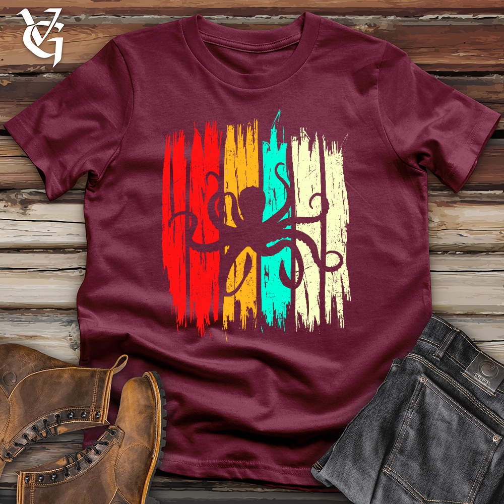Viking Goods Retro Octopus Softstyle Tee Maroon / L