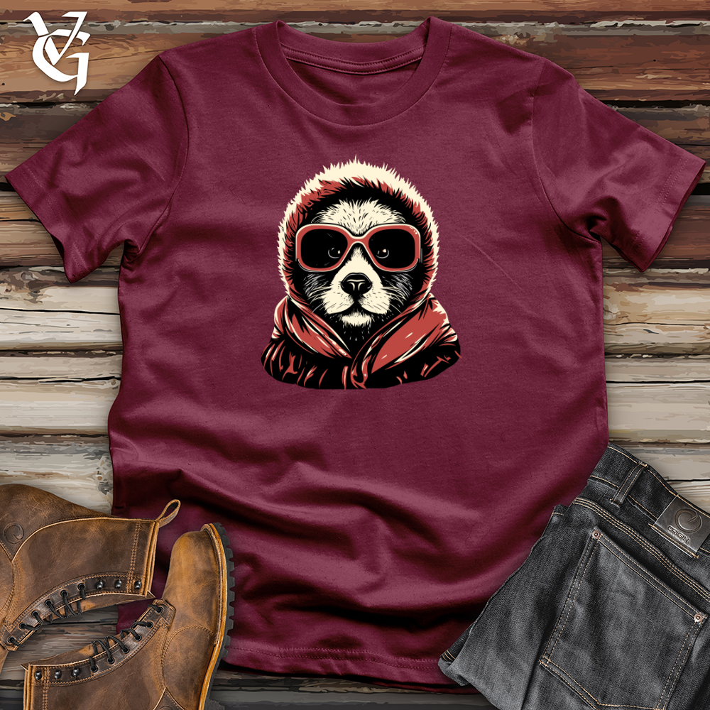 Viking Goods Retro Ski Masked Panda Softstyle Tee Maroon / L