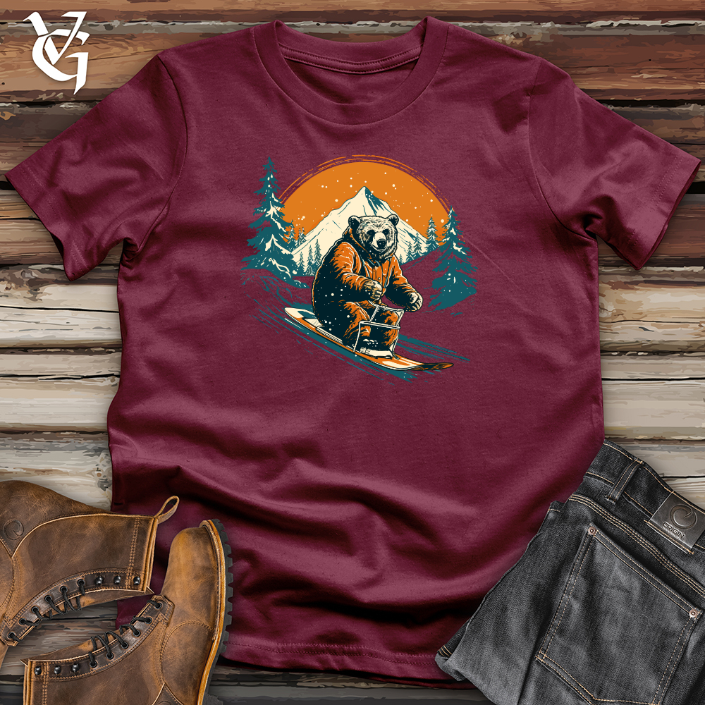 Viking Goods Retro Sledging Bear Softstyle Tee Maroon / L