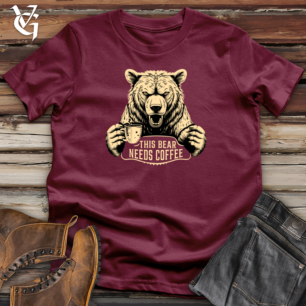 Viking Goods Roar & Pour Bear Softstyle Tee Maroon / L
