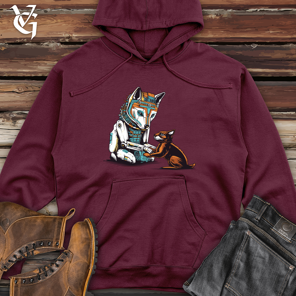 Viking Goods RoboFox Pal Midweight Hooded Sweatshirt Maroon / L