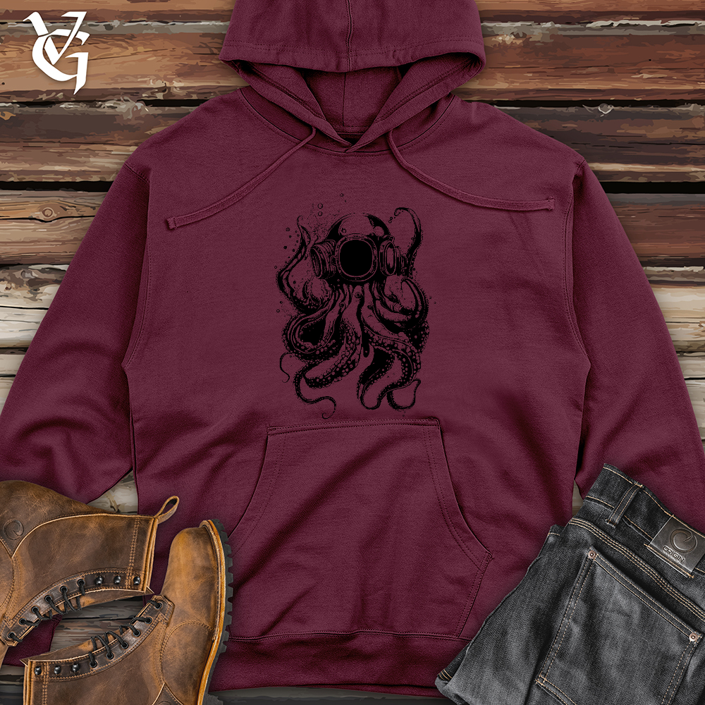 Viking Goods Scuba Octopus Midweight Hooded Sweatshirt Maroon / L