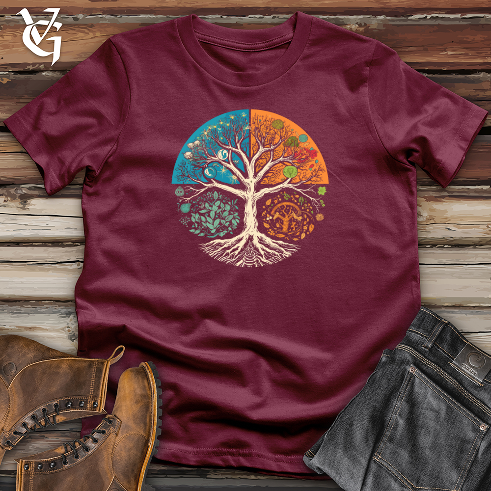Viking Goods Seasons Tree Cycle Softstyle Tee Maroon / L