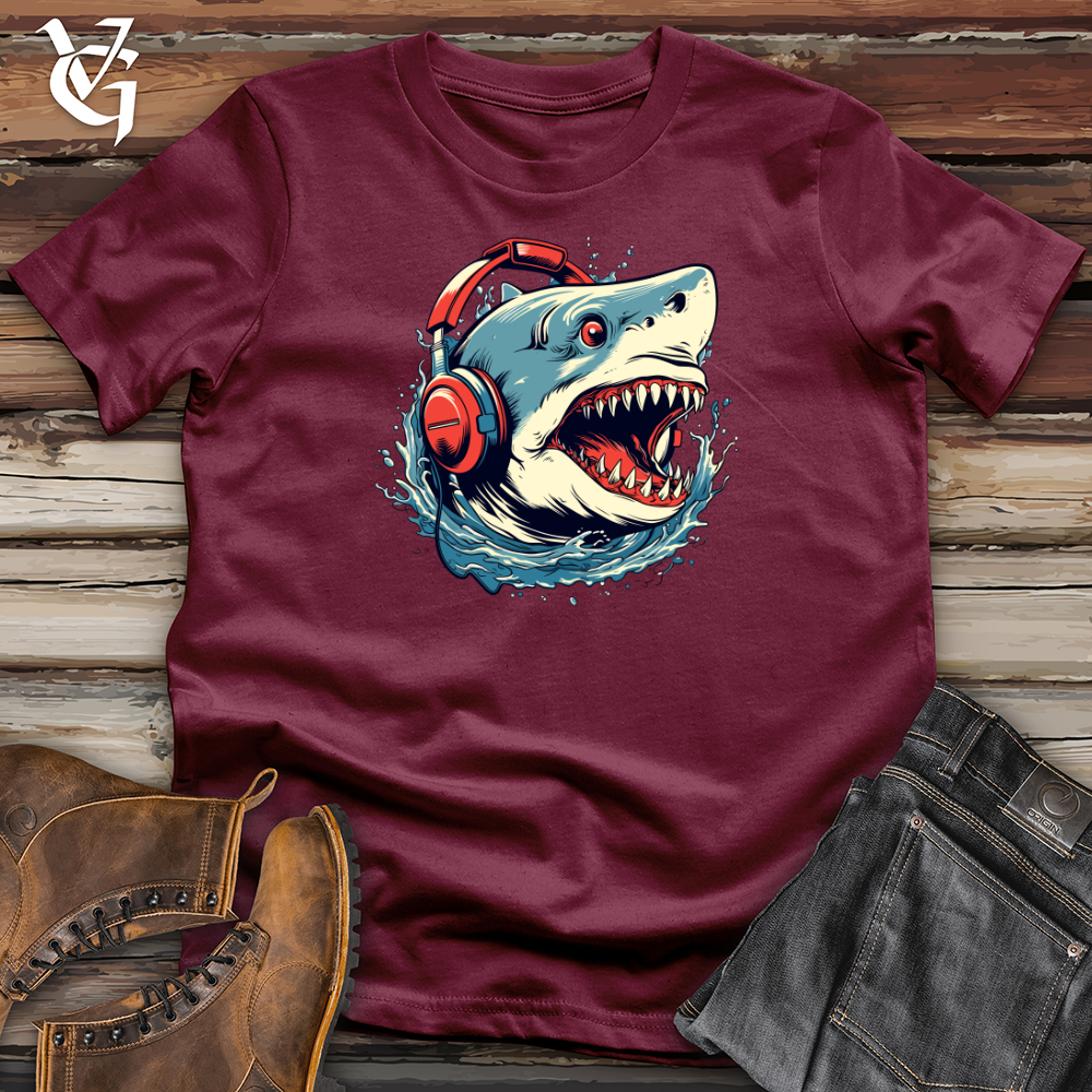 Viking Goods Shark Deep Dive Soundwave Symphony Softstyle Tee Maroon / L