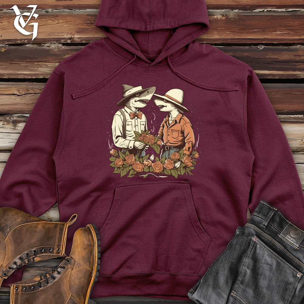 Viking Goods Sharks Gentlemanly Union Midweight Hooded Sweatshirt Maroon / L