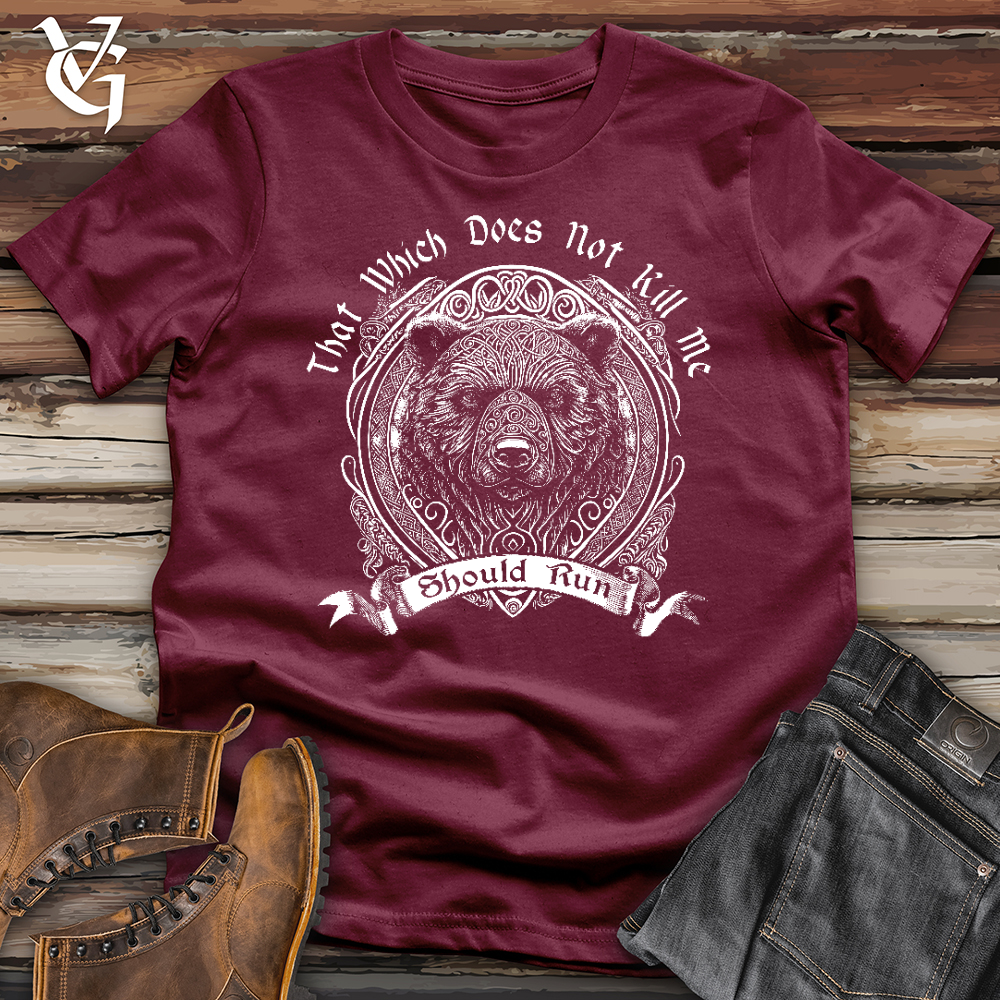 Viking Goods Should Run Vg Bear Softstyle Tee Maroon / L