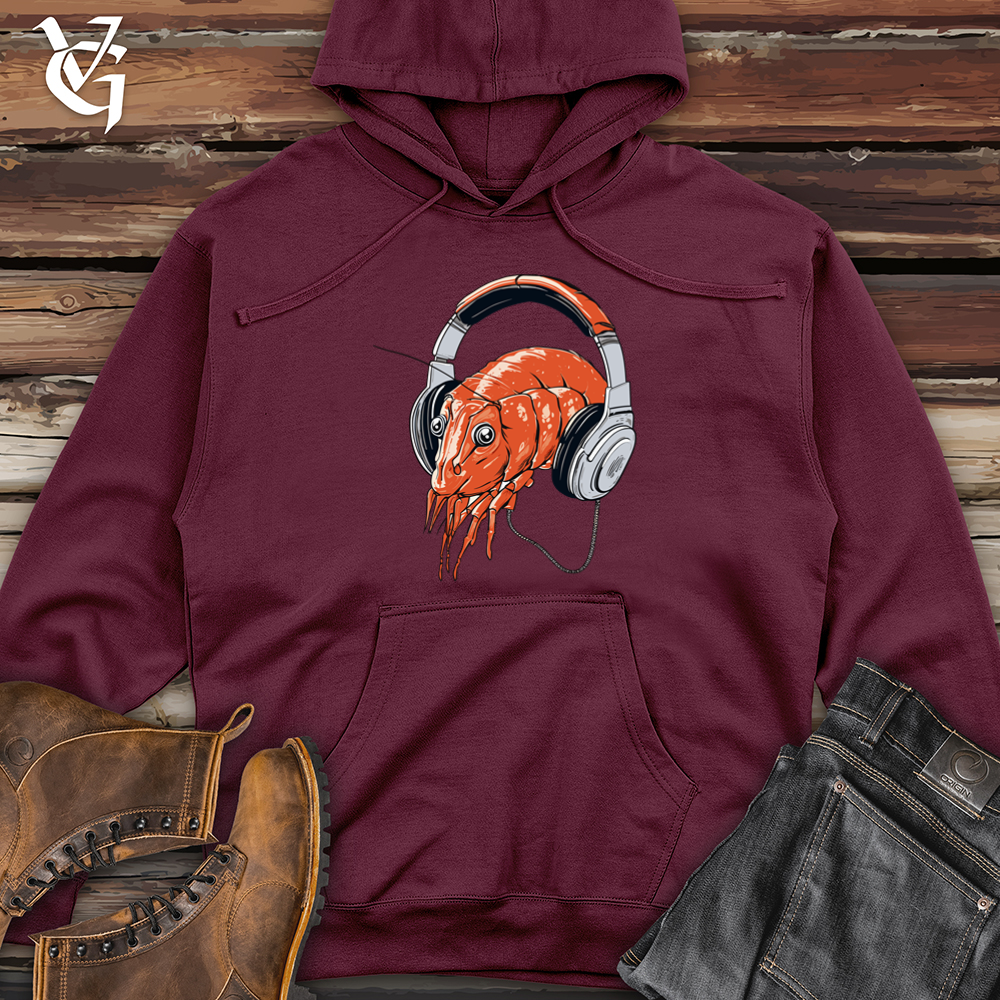 Viking Goods Shrimp Headphone Harmony Midweight Hooded Sweatshirt Maroon / L