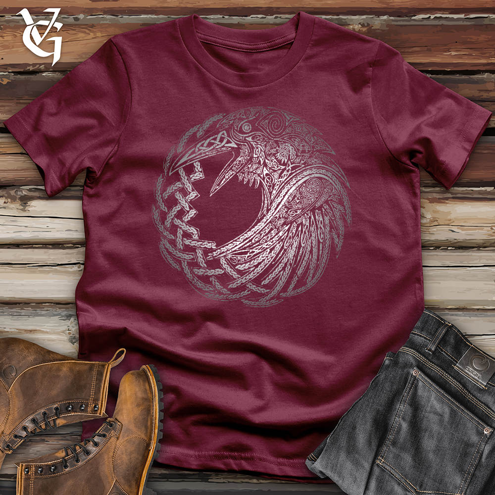 Viking Goods Silver Glass Raven Softstyle Tee Maroon / L