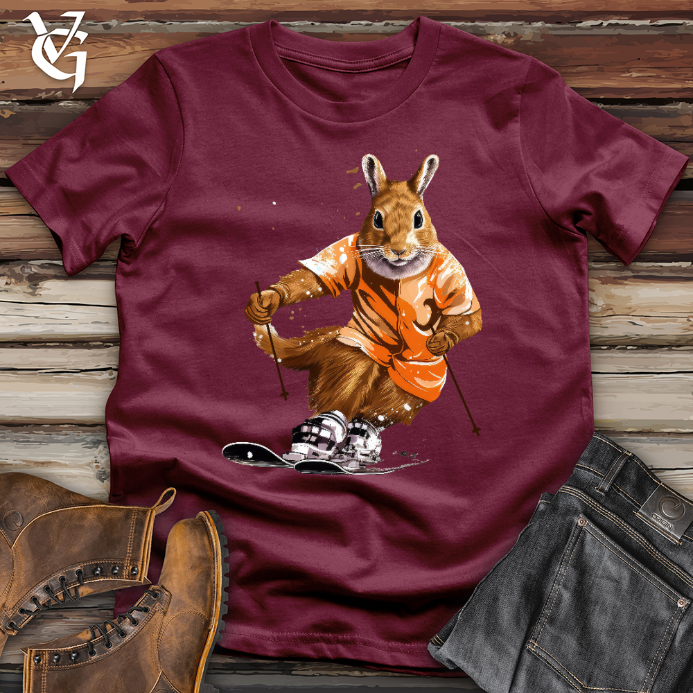 Viking Goods Skiing Squirrel Softstyle Tee Maroon / L