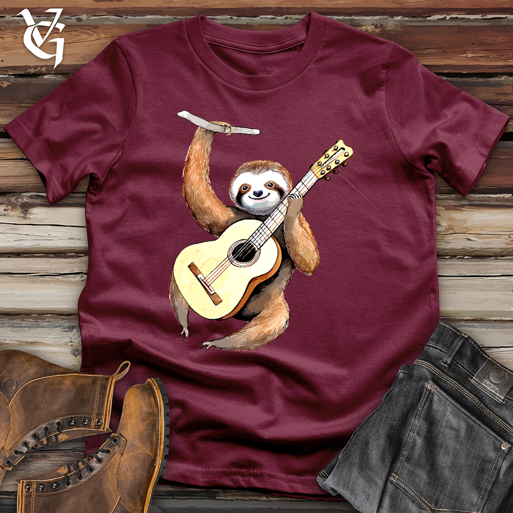 Viking Goods Sloth Guitarist Softstyle Tee Maroon / L