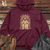 Viking Goods Sloth Regal Throne Midweight Hooded Sweatshirt Maroon / L