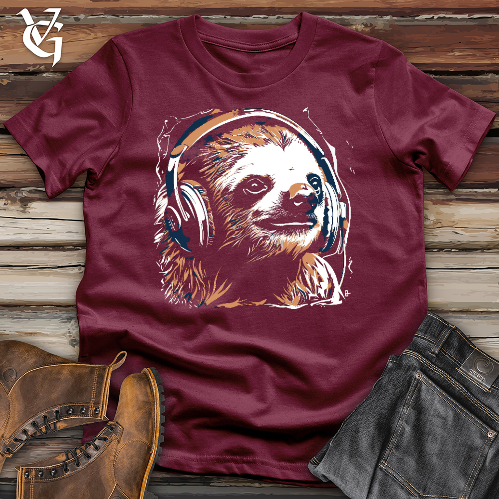 Viking Goods Sloth Studio Chillin Softstyle Tee Maroon / L