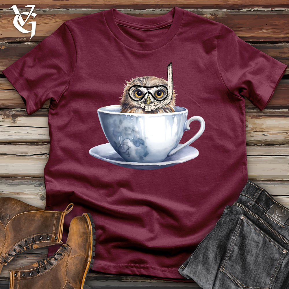 Viking Goods Snorkeling Owl Softstyle Tee Maroon / L