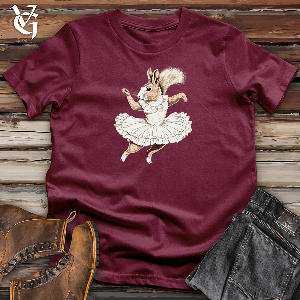 Viking Goods Squirrel Ballerina Elegance Softstyle Tee Maroon / L
