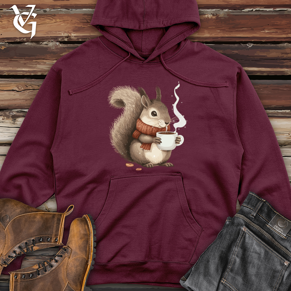 Viking Goods Squirrel Cozy Coffee Midweight Hooded Sweatshirt Maroon / L
