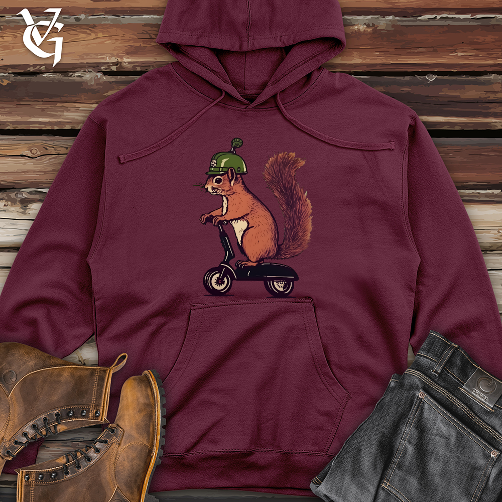Viking Goods Squirrel Scoot Midweight Hooded Sweatshirt Maroon / L