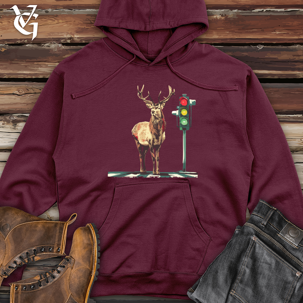 Viking Goods Stag Urban Intersection Midweight Hooded Sweatshirt Maroon / L